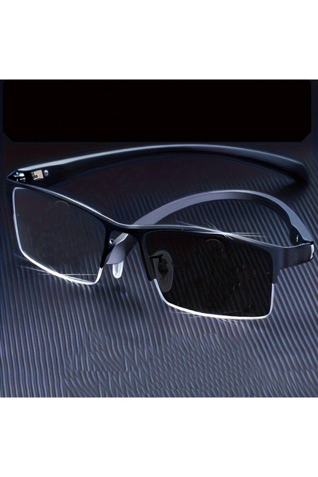 +100 black Titanium Transition Photochromic Progressive Reading Glasses Men Hyperopia Presbyopia dio
