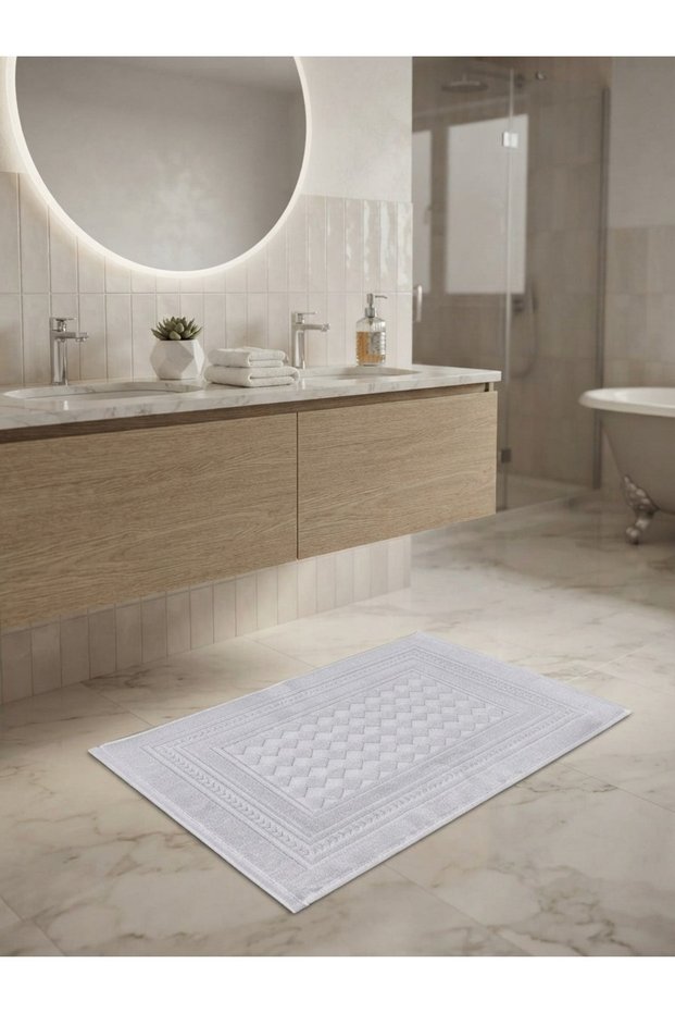 Gonca 100% Cotton 1 Piece Luxury Bath Mat Foot Towel 50 X 70