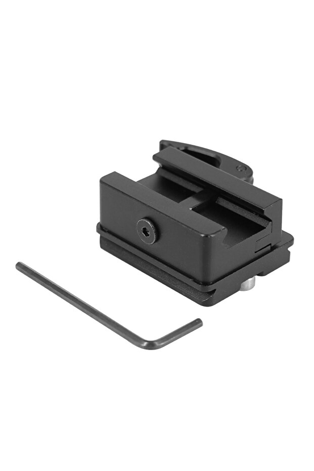 black NEW1 Rail Adapter Arca-Swiss Mount - Tripod Head Arca Clamp Aluminum - V2 Updated OUTDOOR