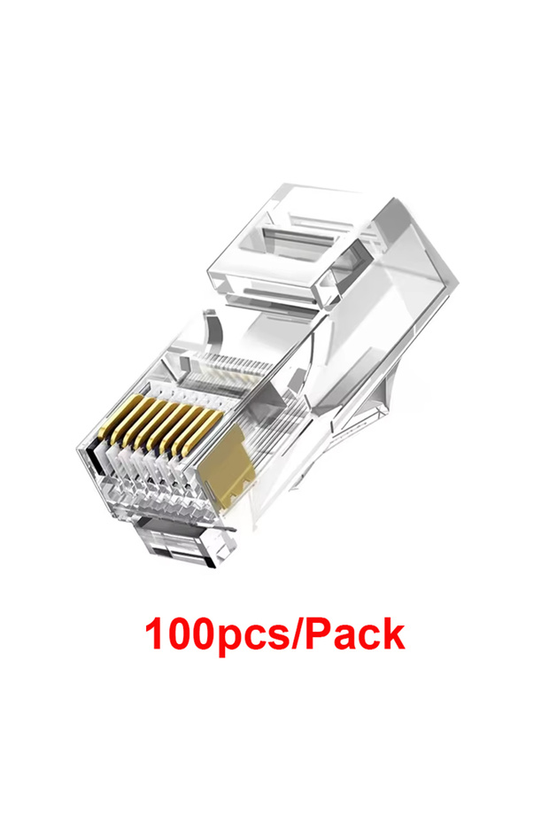 100pcs 20/50/100PCS RJ45 Ethernet Connector Cables Module Plug Network RJ-45 Lan Crystal Heads Cat5