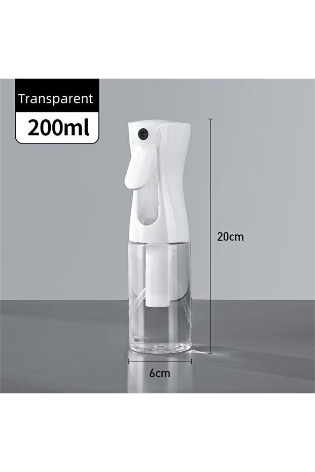 200ML Transparent Hair Spray Bottle, Refillable Fine Mist Spray Bottle for Hair Styling,Cleaning,Gar