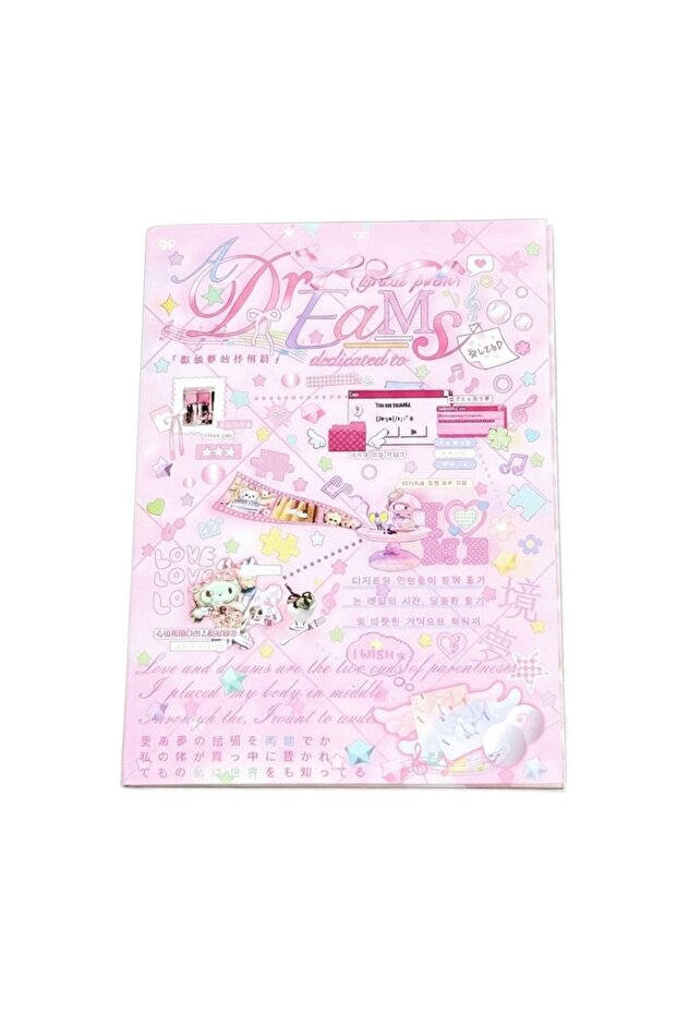 WHITE Creative 24 Pages Sticker Book Pink Japanese Style Diary Sticker DIY Cartoon Scrapbook Sticker