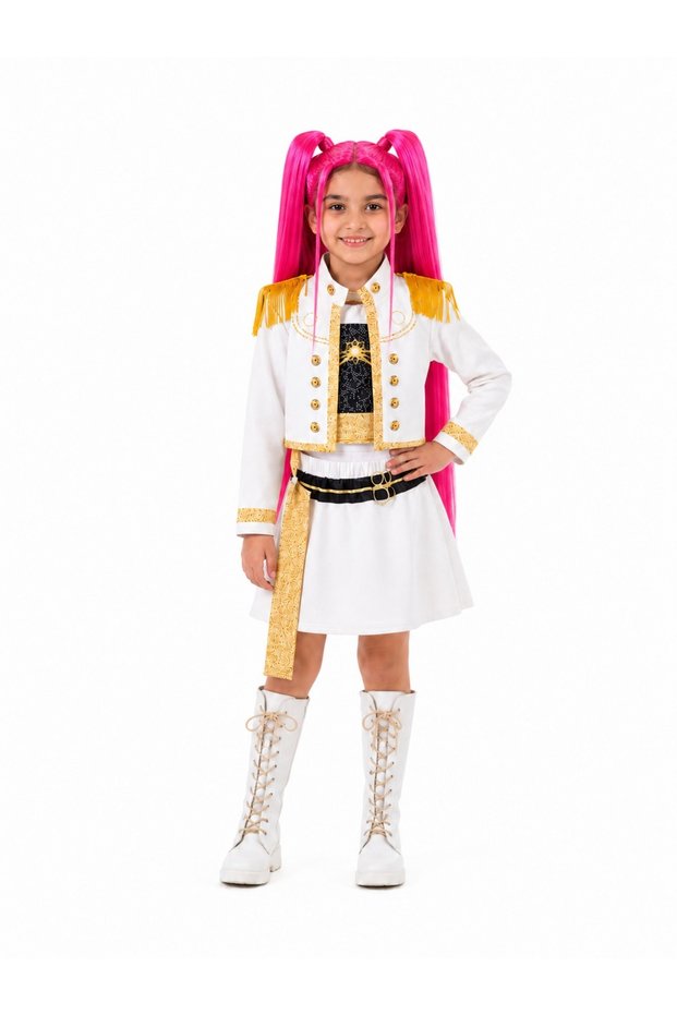 K-Pop Demon Hunters Mira Cosplay Premium Costume with Wig for Kids