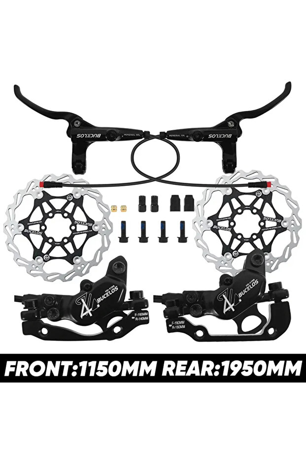 BUCKLOS Upgrate SET BUCKLOS 4-Piston Bike Hydraulic Brake Power Off E-Bike Electric Scooter Disc Bra