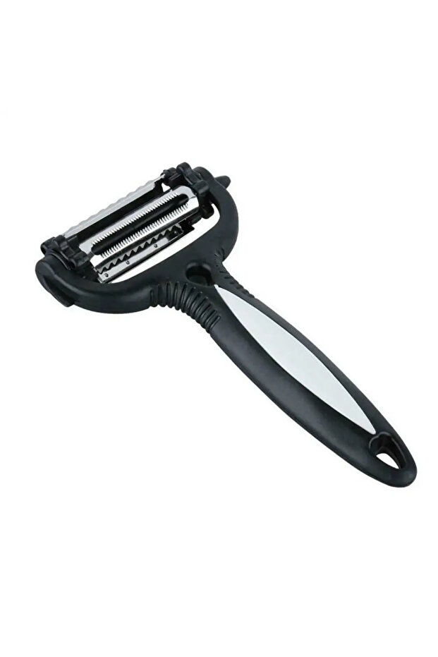 Black 3In1 Vegetable Fruit Peeler Grater Multi-functional Stainless Steel Rotary Julienne Potato Car