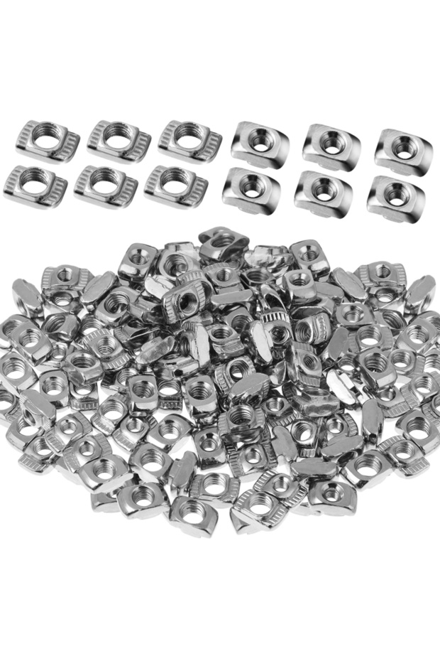 EU20-M5-50pcs 50Pcs M5 M4 M3 for 20 Series Slot T-nut Sliding T Nut Hammer Drop In Nut Fasten Connec