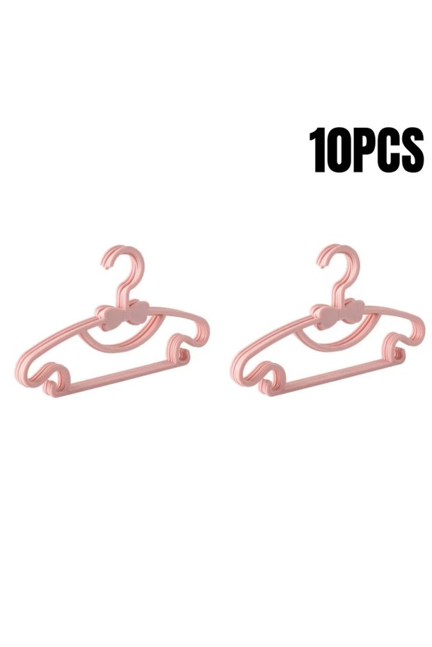 Pink 10PCS 5-50Pcs Baby Hangers Plastic Kids Clothes Storage Hanger for Nursery Children Hangers Tod
