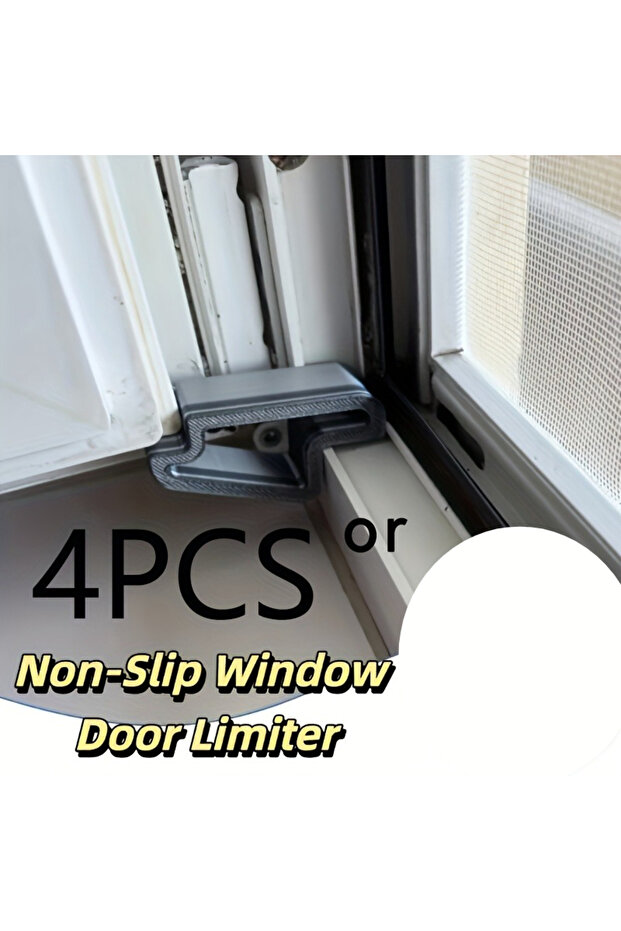 4pcs 4PCS Door/Window Stopper, Anti-Collision Door Clip, Window Anti-Collision Device, Track Snap Sy