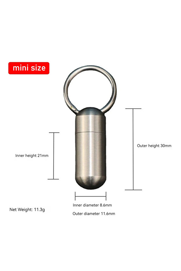 Under 15 Inches mini size 304 Stainless Steel Waterproof Mini Sealed Can Pill Portable Container Sea