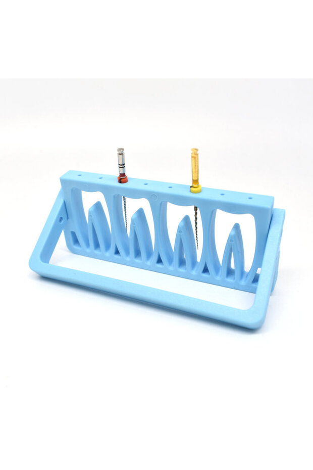 light blue Dental Plastic Holder for Rotary K H R Files Measuring Instrument Endodontic File Drill D