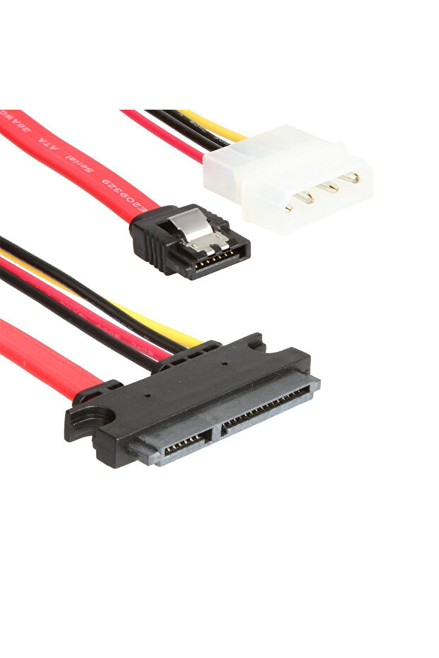 0.3m OULLX SATA Female Combo 7+15 Pin Data Cable And Power To SATA 7Pin+4 Pin Molex Serial ATA Lead