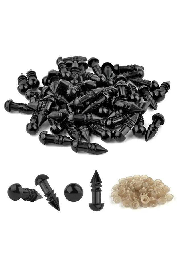100pcs 8mm 50/100pcs 5-18mm Black Plastic Safety Eyes Eyeball Doll Accessories For Toys Amigurumi Di