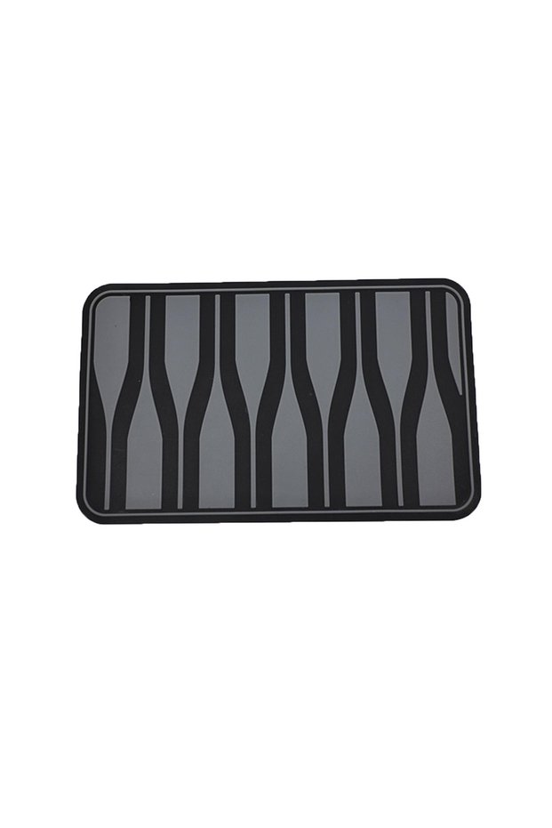 grey Silica Gel Car Floor Pad Heel Foot Mat Pedal Patch Black PVC Waterproof Auto Anti-skid Pad Univ
