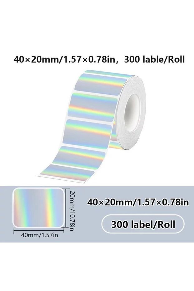 Laser silver 40x20MM Compatible Phomemo M110 M220 M200 Self-Adhesive Color Laser Thermal Paper, E210