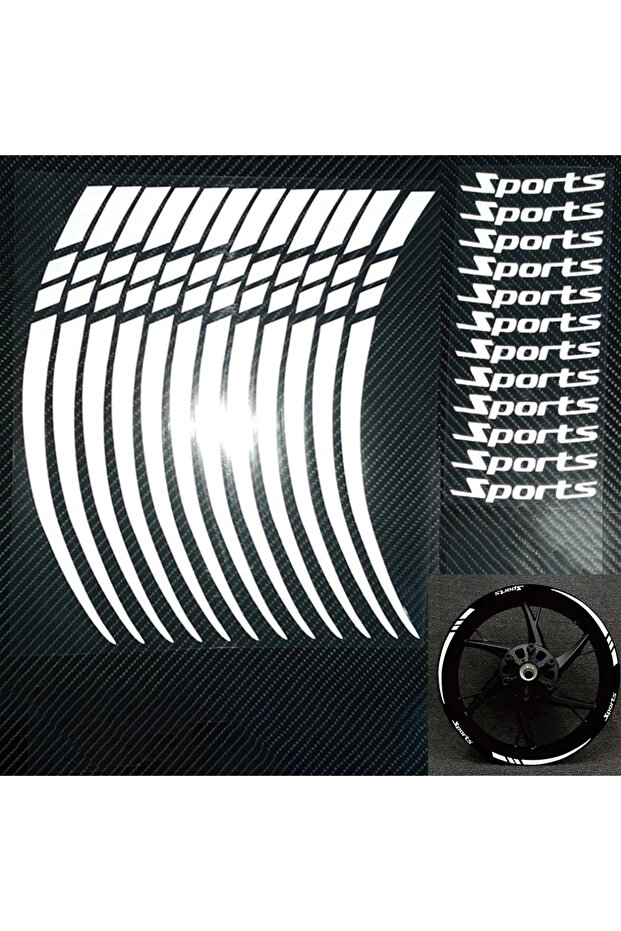 12 Pieces Motorcycle Bicycle Wheel Rim Stripe Reflective 18-21in Wheel Decal Tape Sticker Motorcycle