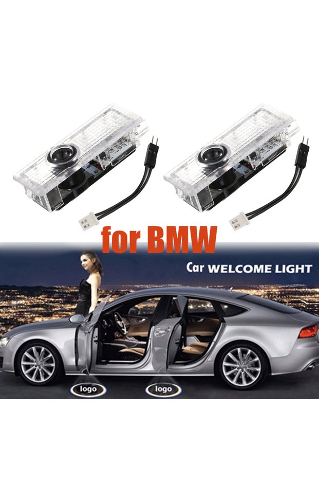BMW Logo 2pcs LED Car Door Light Decoration For BMW E90 E91 E60 E61 325i 525i 3 5 Series E63 E85 E86
