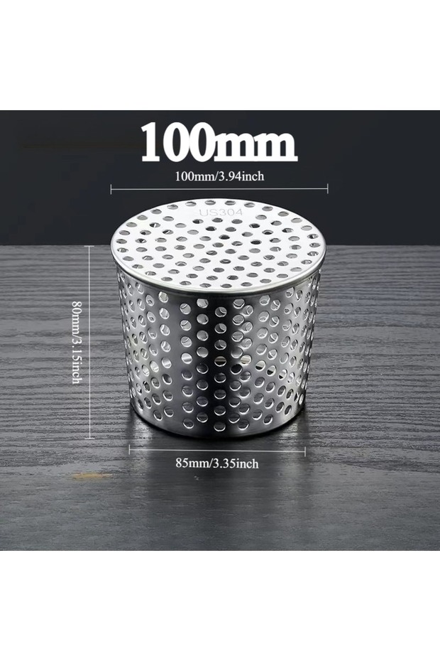 100mm 304 Stainless Steel Floor Drain Wall-side Insert Courtyard Outdoor Pipe Ventilation Drainage O