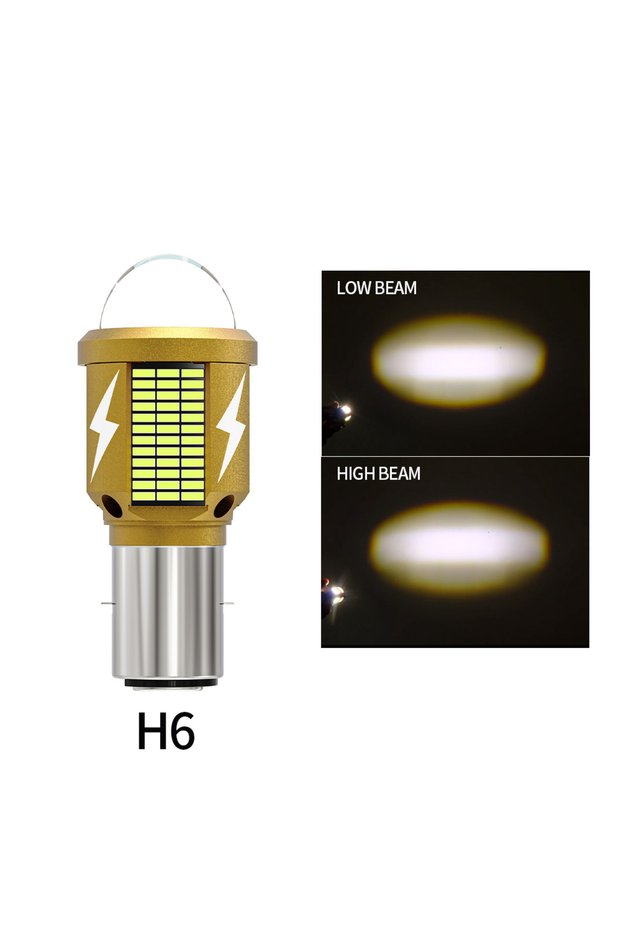 BA20D White N White Oprah H4 LED Motorcycle Headlight Bulb H6 BA20D Led Moto Light High Low Beam Whi