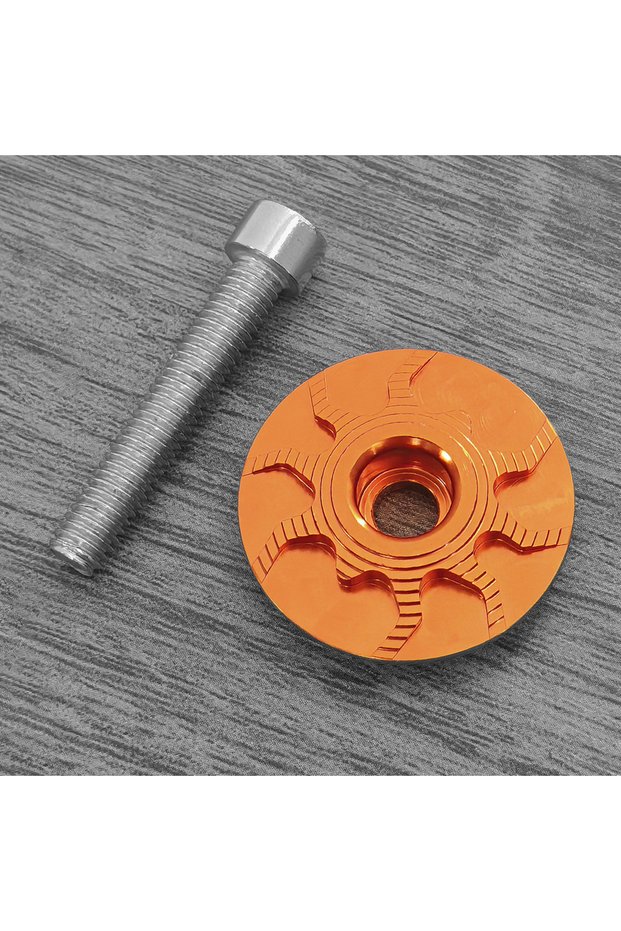 ZZSC Orange KRSEC Bike Stem Cover Aluminum Alloy Headset Top Cap MTB Bicycle Stem Cap Suit For Road