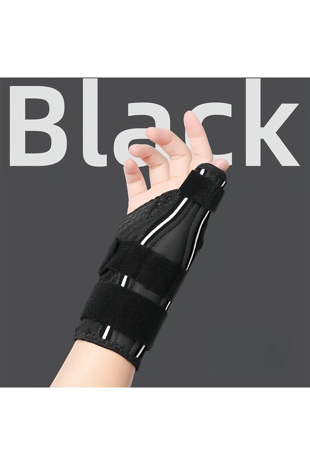 Black-1Pcs 1/2PCS Thumb Brace Right/Left Hand, Wrist Spica Splint Support for Trigger Thumb, CMC, Ar
