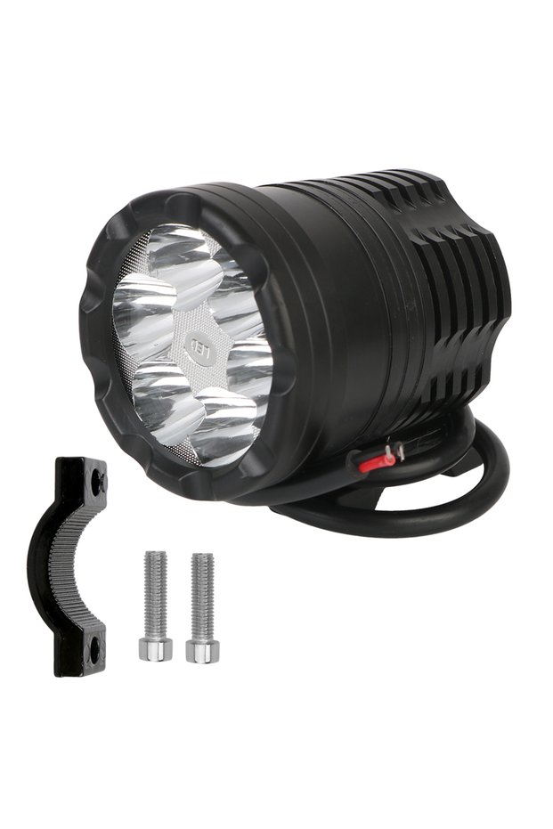 black For BMW Honda Kawasaki Cafe Racer Motorcycle Light Assembly Driving Lamp 12V Auxiliary Fog Lam