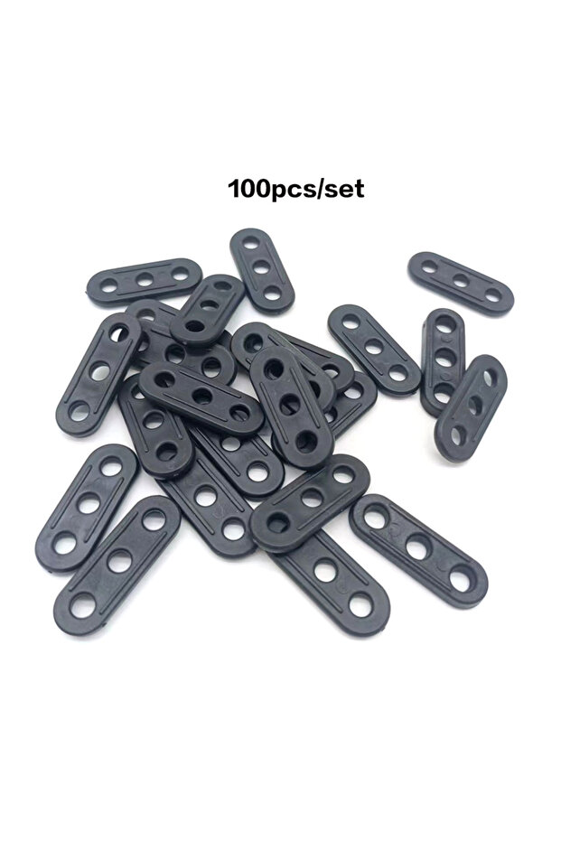 100Pcs 100Pcs/Set Outdoor Mountaineering Camping Tent Windproof Rope Adjustment Buckle Three-Eye Pla