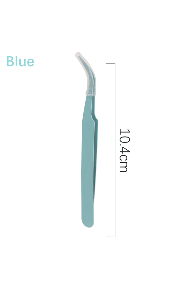 Blue Nail Art Decor Eyelashes Tweezers Macaron Tweezer Eyelash Extension Scrapbook Sticker Tape Pick