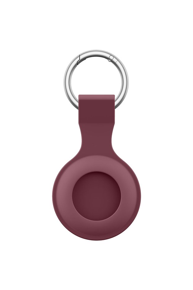 burgundy Silicone Cover for Apple Airtags Case Protective Shell Tracker Accessories Anti-scratch Sle
