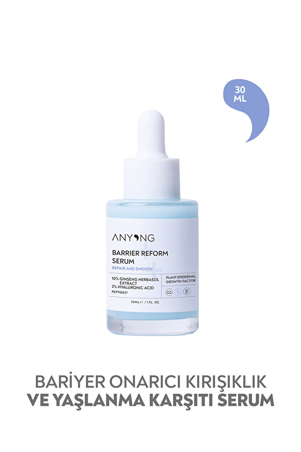 Barrier Repair, Anti-Wrinkle and Anti-Aging Serum 30 ml (Hyaluronic Acid & Peptide & Ceramide & Ginseng)