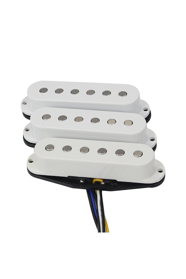 FLEOR 3PCS Flat Top Single Coil Pickups Vintage Alnico 5 ST Electric Guitar Pickups 50/50/52mm Set W