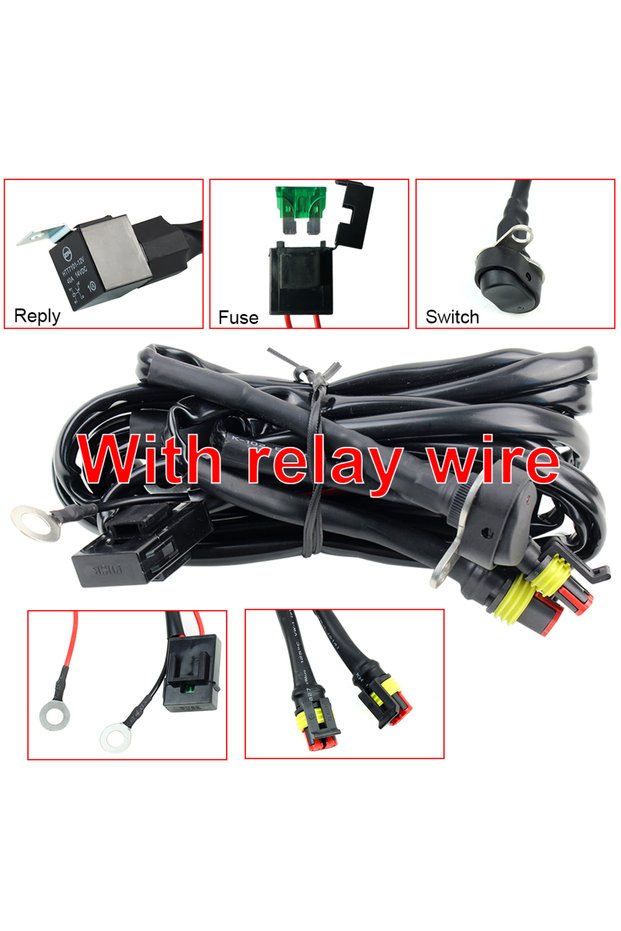 Wire with relay Motorcycles LED Fog Light Wiring Harness Relay Wire for BMW R1200 GS /ADV F800GS Mot