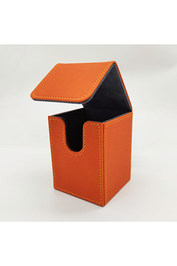 shu-cheng Card Deck Box, Card Case Holds 100+ Sleeved Cards, PU Leather Card Storage Box for Game Tr