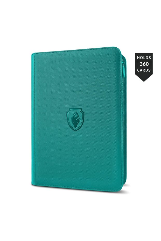 sky blue-LT360 9 Pocket Card Binder 360 Pockets Double Sided with Sleeves, Premium Trading Card Albu