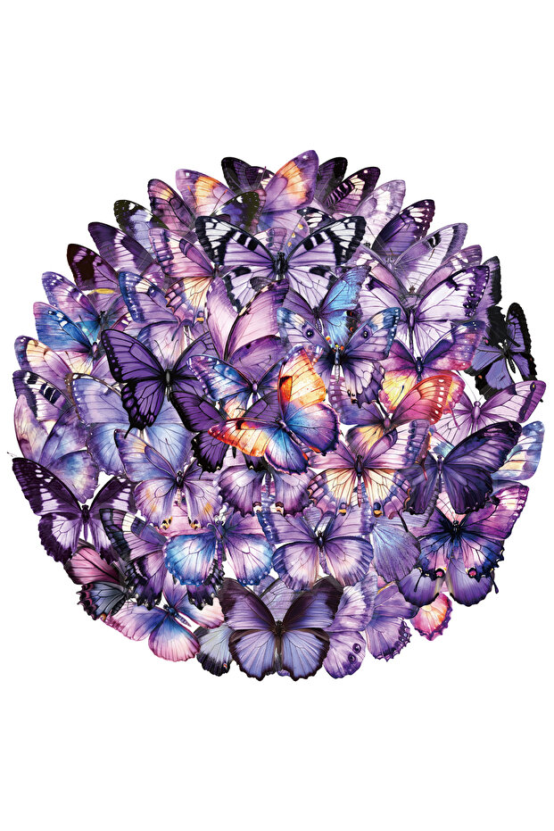 50PCS 50PCS Creative Purple Butterfly Ins Style High Beauty Stickers Decorative Phone Cases, Laptops