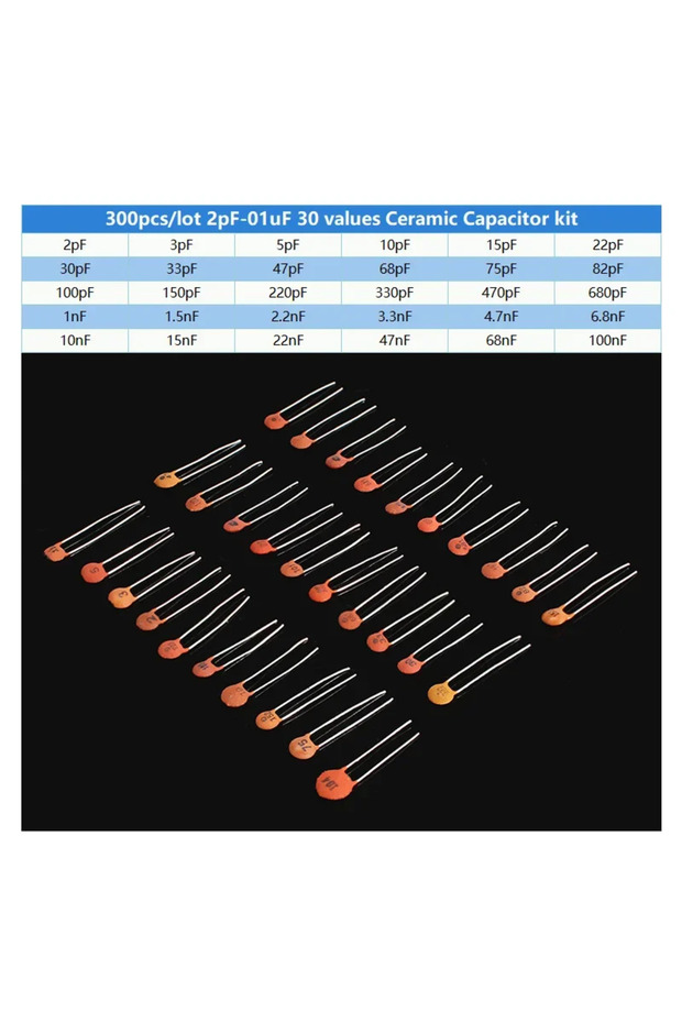 300pcs-without box 300/960pcs Ceramic Capacitors Kit 2pF-0.1uF Electronic Components Package Capacit