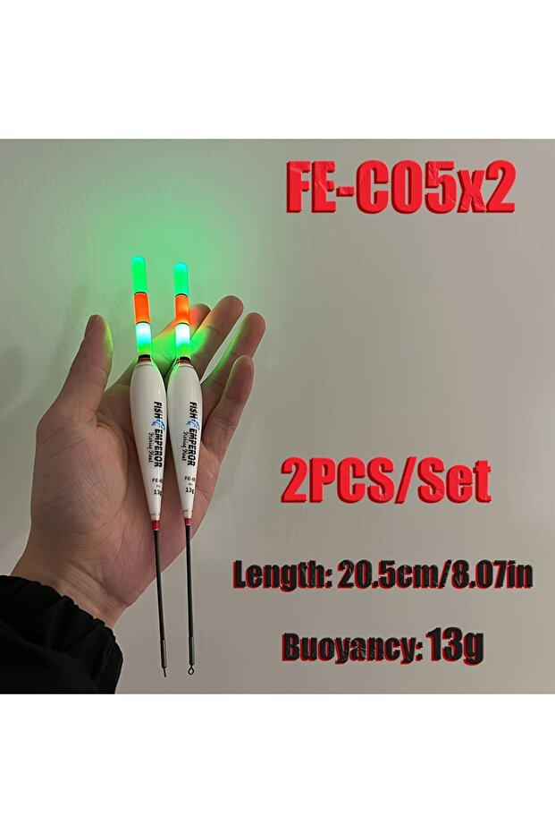 FE-05Cx2 2pcs Night Fishing Electronic Float Large Buoyancy Buoy Led Luminous Cr425 Summer Luminous