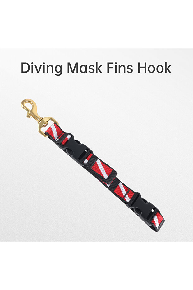 1Pc DIDEEP Heavy Duty Scuba Diving Fins/Mask Lanyard with Nylon Webbing,Brass Quick Release Buckle S