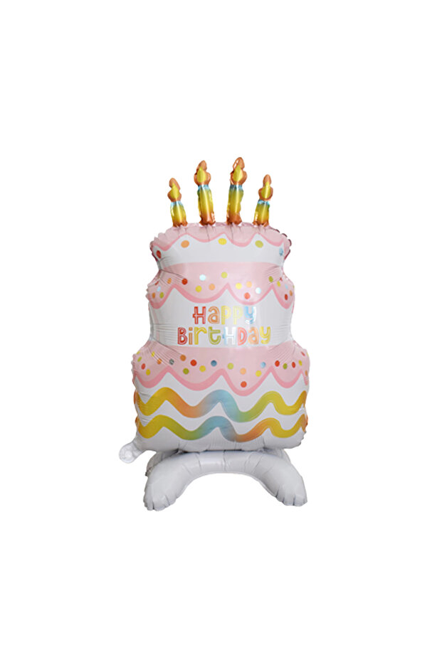 Other white cake 1pc 59inch Large Stand Happy Birthday Bowknot Gift Box Balloons Base Champagne Cake