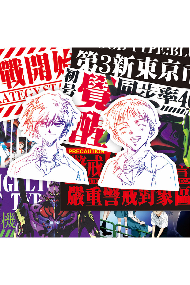 Mix 145PCS 70/75/145PCS Black and White Sketch Neon Genesis Evangelion Stickers Classic Anime Decals