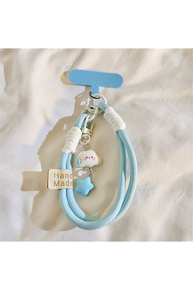 SJS166 Mobile Phone Strap Short Wrist Strap Clouds Star Charm Lanyard Universal Camera Chain Pendant