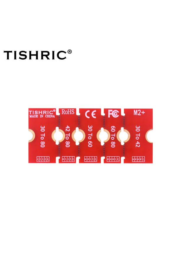 Red TISHRIC M.2 SSD Extension Adapter M2 Solid-state Drive 2230 2242 2260 to 2280 Extension Bracke