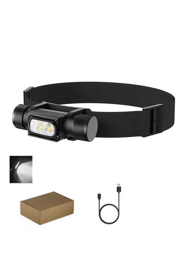 No Battery Mini LED Headlight 1920LM White 7000-8000K Flashlight 18650 Battery Memory Headlamp Type-