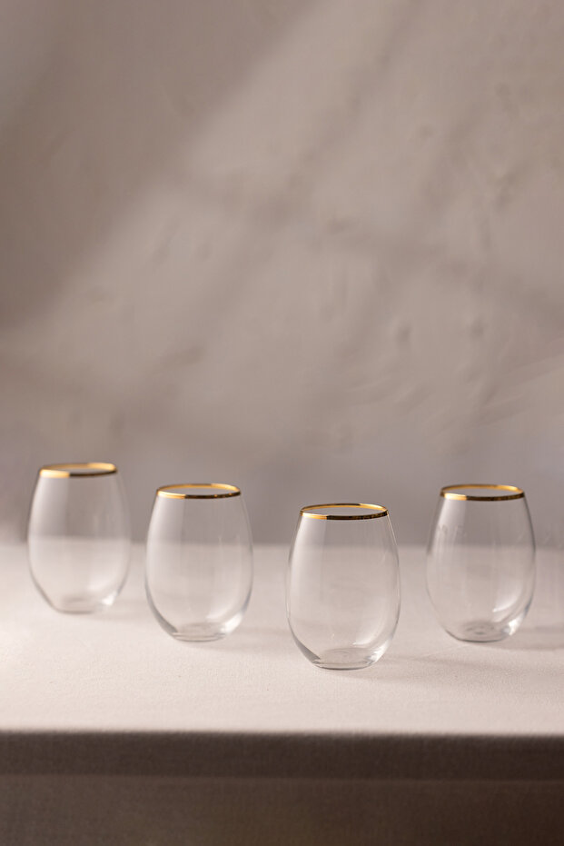 Astoria Gold 4-Piece Water Glass Set 350 Cc
