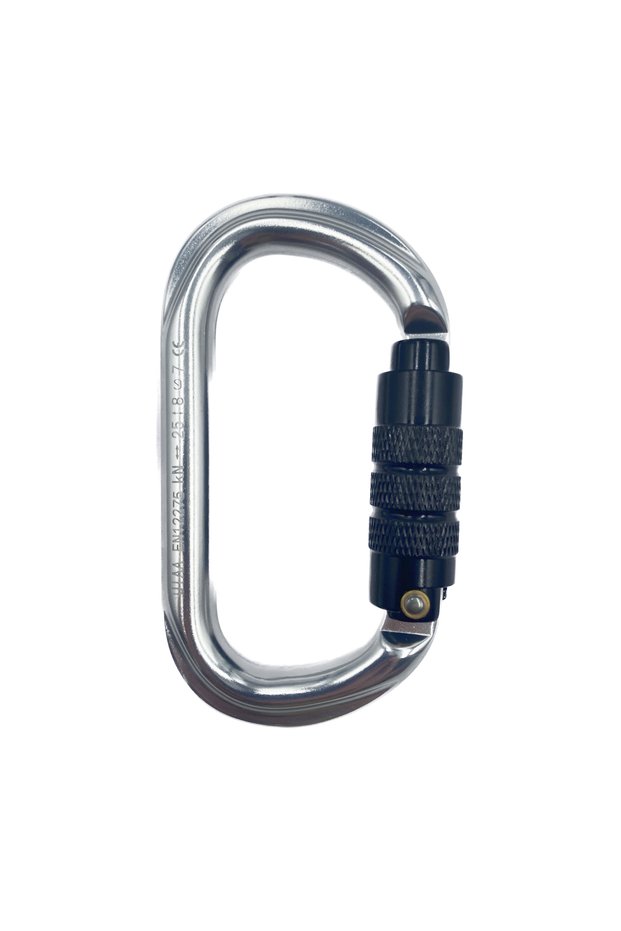 7108TN-Silver CLIWIZ Brand 25KN Auto Safety Lock Outdoor Professional Climbing Carabiner O Shape Avi