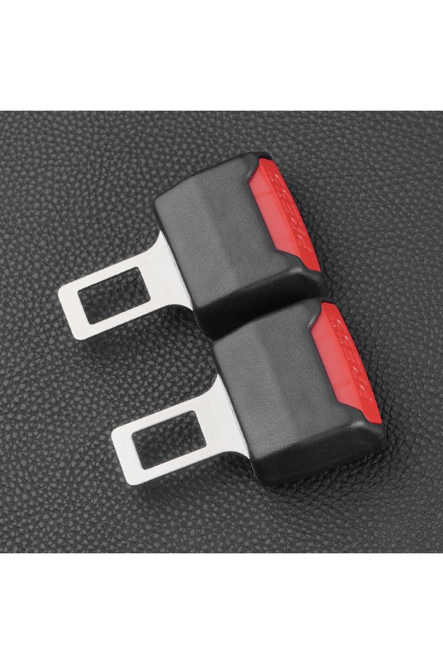 2PCS Black 2PCS Car Seat Belt Clip Extension Plug Car Safety Seat Lock Buckle Seatbelt Clip Extender