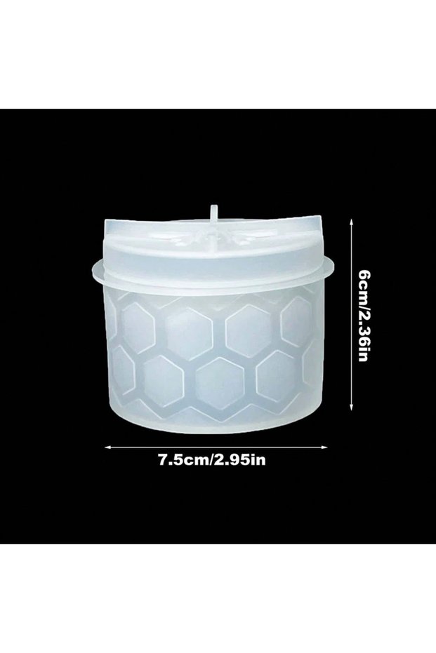 WHITE DIY Bee Jar Jewelry Storage Box With Lid Silicone Mold Gypsum Resin Mold Aroma Candle Jar Ceme