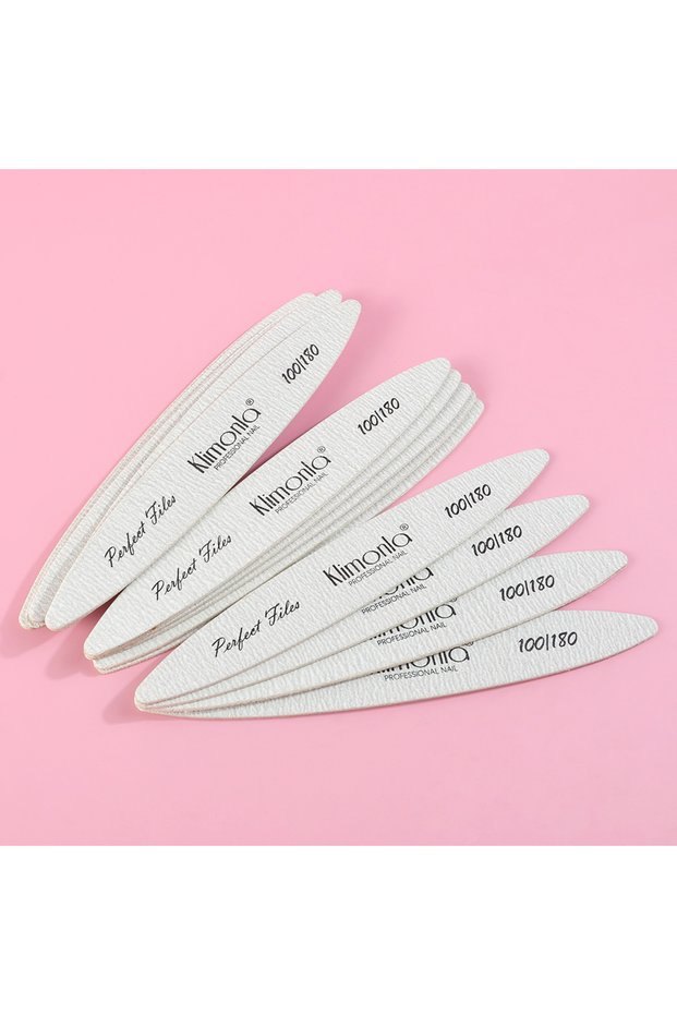 50pcs 5/10/25/50Pcs Klimonla Professional Nail Files 100/180 Grit - Perfect for Nail Shaping & Buffi