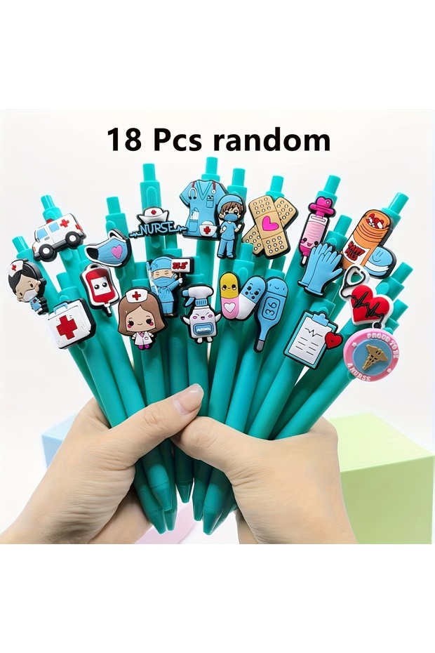 18pcs 6/12/18/36 Pcs Nurse Doctor Writing Gel Pens Medical Record Pens Nurses Day Gift Randomized St