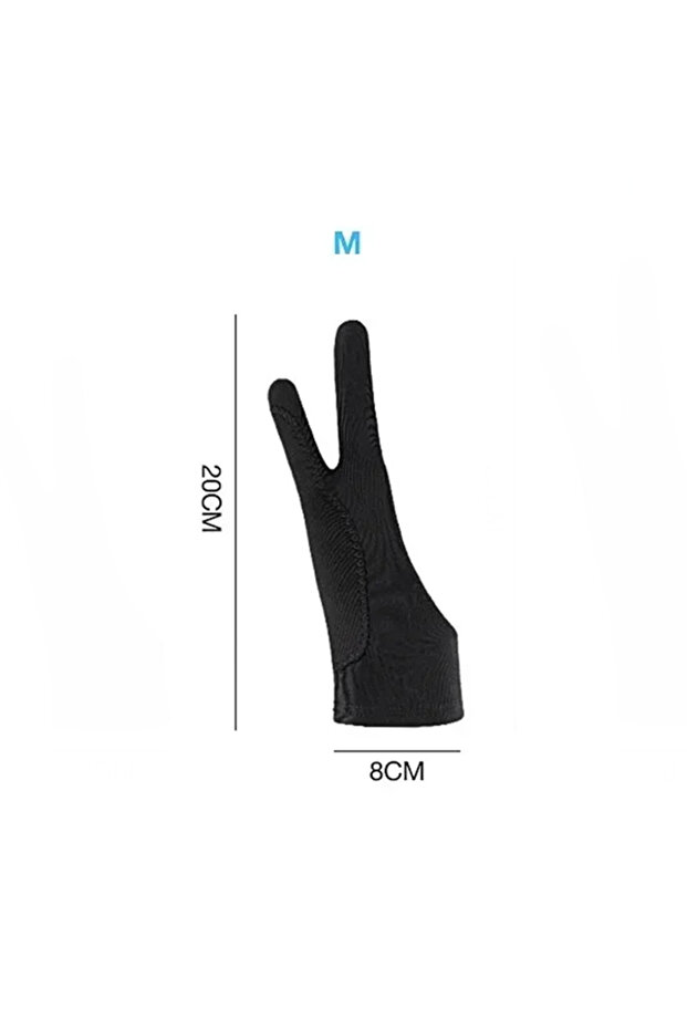 Two layers M S/M/L Two-Finger Drawing Gloves Anti-touch Anti-fouling for Tablet Digital Board Touch