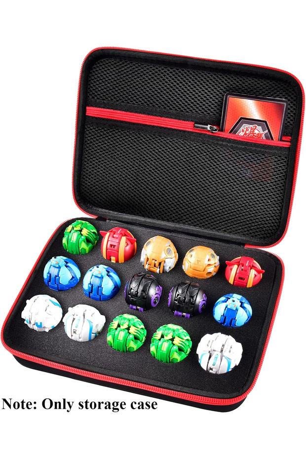 black Toy Organizer Storage Bag(Bag Only) Compatible with Bakugan Figures, BakuCores and Armored All